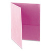 Twin-Pocket Folder, Embossed Leather Grain Paper, 0.5" Capacity, 11 X 8.5, Pink, 25/Box