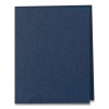 Leatherette Two Pocket Portfolio, 8.5 X 11, Blue/Blue, 10/Pack