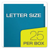 Twin-Pocket Folder With Prong Fasteners, Accommodates (135) 11 x 8.5 Sheets, Light Blue, 25/Box