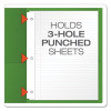 Twin-Pocket Folder With Prong Fasteners, Accommodates (135) 11 x 8.5 Sheets, Green, 25/Box