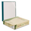 Earthwise By Oxford 100% Recycled Clear Front Report Covers, 3-Prong Fastener, 0.5" Capacity, 8.5 X 11, Clear/Blue, 25/Box