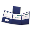 Tri-Fold Pocket Folder, Accommodates (150) 11 x 8.5 Sheets, Blue, 20/Box