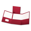 Tri-Fold Pocket Folder, Accommodates (150) 11 x 8.5 Sheets, Red, 20/Box