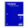 Coil-Lock Wirebound Notebook, 3-Hole Punch, Medium/College Rule, Randomly Assorted Cover Color, (70) 10.5 x 8 Sheets