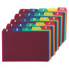 Durable Poly A-Z Card Guides, 1/5-Cut Top Tab, A To Z, 4 X 6, Assorted Colors, 25/Set