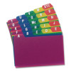 Durable Poly A-Z Card Guides, 1/5-Cut Top Tab, A To Z, 5 X 8, Assorted Colors, 25/Set
