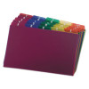Durable Poly A-Z Card Guides, 1/5-Cut Top Tab, A To Z, 5 X 8, Assorted Colors, 25/Set
