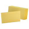 Unruled Index Cards, 3 X 5, Canary, 100/Pack