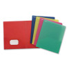 Fashion Poly Twin-Pocket Folder, Accommodates 11 x 8.5 Sheets, Assorted Colors, 25/Box
