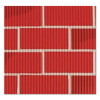 Corobuff Corrugated Paper Roll, 48" X 25 Ft, Holiday Brick