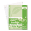 Ecology Filler Paper, 3-Hole, 8.5 X 11, Medium/College Rule, 150/Pack