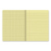 Dual Ruled Composition Book, Left: Quad Rule (4 Sq/In), Right: Wide/Legal Rule (3/8"), Yellow Cover, (100) 9.75 x 7.5 Sheets
