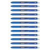 Inkjoy Gel Pen, Retractable, Fine 0.5 Mm, Blue Ink, Blue Barrel, Dozen