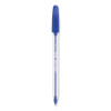 Inkjoy 50St Ballpoint Pen, Stick, Medium 1 Mm, Blue Ink, Clear Barrel, 60/Pack
