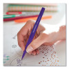 Flair Felt Tip Porous Point Pen, Stick, Extra-Fine 0.4 Mm, Assorted Ink Colors, Gray Barrel, 16/Pack