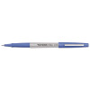 Flair Felt Tip Porous Point Pen, Stick, Extra-Fine 0.4 Mm, Assorted Ink Colors, Gray Barrel, 16/Pack