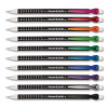 Write Bros Mechanical Pencil, 0.7 Mm, Hb (#2), Black Lead, Black Barrel With Assorted Clip Colors, 24/Box