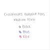 Eraser Mate Ballpoint Pen, Stick, Medium 1 Mm, Black Ink, Black Barrel, Dozen