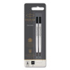 Quink Refill For Parker Rollerball Pen, Medium Tip, Black Ink, 2/Pack