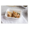 Newspring Versatainer Microwavable Containers, Rectangular, 12 Oz, 4.5 x 5.5 x 2.12, White/Clear, Plastic, 150/Carton