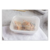 Newspring Versatainer Microwavable Containers, Rectangular, 12 Oz, 5.8 x 4.6 x 2.3, White/Clear, Plastic, 150/Carton