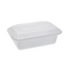 Newspring Versatainer Microwavable Containers, 24 Oz, 7.4 x 5 x 2.5, White/Clear, Plastic, 150/Carton