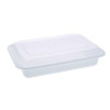 Newspring Versatainer Microwavable Containers, Base/Lid Combo, 8.8 x 6 x 2, White/Clear, Plastic, 150/Carton