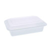 Newspring Versatainer Microwavable Containers, Base/Lid Combo, 8.8 x 6 x 2.5, White/Clear, Plastic, 150/Carton