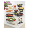 Newspring Versatainer Microwavable Containers, Oval, 8 Oz, 5.7 x 4 x 1.5, Black/Clear, Plastic, 150/Carton