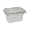 Earthchoice Tamper Evident Recycled Hinged Lid Deli Container, 16 Oz, 5.37 x 4.5 x 2.62, Clear, Plastic, 304/Carton