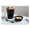 Newspring Delitainer Microwavable Container, 8 Oz, 4.55 x 4.55 x 1.8, Black/Clear, Plastic, 240/Carton