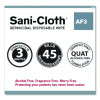 Sani-Cloth Af3 Germicidal Disposable Wipes, Extra-Large, 1-Ply, 7.5" x 15", Unscented, White, 75/Pack