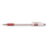 R.s.v.p. Ballpoint Pen, Stick, Medium 1 Mm, Red Ink, Clear/Red Barrel, Dozen