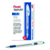 R.s.v.p. Ballpoint Pen, Stick, Medium 1 Mm, Blue Ink, Clear/Blue Barrel, Dozen
