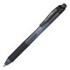 Energel-X Gel Pen, Retractable, Medium 0.7 Mm, Black Ink, Smoke/Black Barrel, 24/Pack