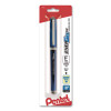 Energel Nv Gel Pen, Stick, Fine 0.5 Mm, Black Ink, Blue/Black Barrel, Dozen