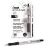 R.S.V.P. Super Rt Ballpoint Pen, Retractable, Medium 0.7 Mm, Black Ink, Clear/Black Barrel, Dozen
