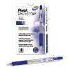 R.S.V.P. Super Rt Ballpoint Pen, Retractable, Medium 0.7 Mm, Blue Ink, Translucent Blue/Blue Barrel, Dozen