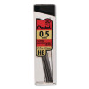 Super Hi-Polymer Lead Refill Value Pack, 0.5 Mm; 0.7 Mm, Hb, Black, 30/Tube, 6 Tubes/Pack