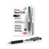 Wow! Gel Pen, Retractable, Medium 0.7 Mm, Black Ink, Clear/Black Barrel, Dozen