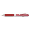 Wow! Gel Pen, Retractable, Medium 0.7 Mm, Red Ink, Clear/Red Barrel, Dozen