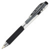 Wow! Gel Pen, Retractable, Medium 0.7 Mm, Black Ink, Clear/Black Barrel, 24/Pack