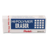 Hi-Polymer Eraser, For Pencil Marks, Rectangular Block, Medium, White, 3/Pack