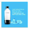 Carbonating Bottle Twin Pack, Plastic, 33 Oz, Clear/Black