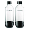 Carbonating Bottle Twin Pack, Plastic, 33 Oz, Clear/Black
