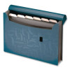 Expanding Poly Files, 3.5" Expansion, 7 Sections, Hook/Loop Closure, 1/6-Cut Tabs, Letter Size, Blue