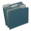 Earthwise By Pendaflex 100% Recycled Colored File Folders, 1/3-Cut Tabs: Assorted, Letter Size, 0.5" Expansion, Blue, 100/Box