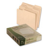 Earthwise By Pendaflex 100% Recycled Colored File Folders, 1/3-Cut Tabs: Assorted, Letter, 0.5" Expansion, Brown, 100/Box