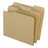 Earthwise By Pendaflex 100% Recycled Colored File Folders, 1/3-Cut Tabs: Assorted, Letter, 0.5" Expansion, Brown, 100/Box