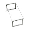 Plastic Snap-Together Hanging Folder Frame, Legal/Letter Size, 18" To 27" Long, White/Silver Accents, 4/Box